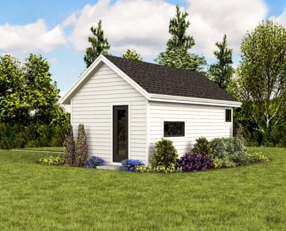 Tiny House Plan with Vaulted Living Space