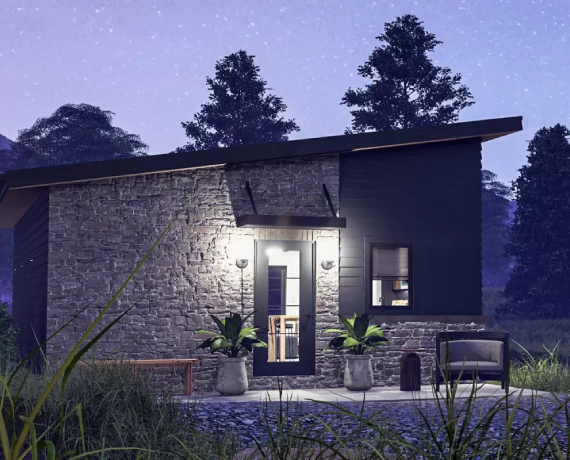 Modern 1-Bed ADU Cottage House Plan