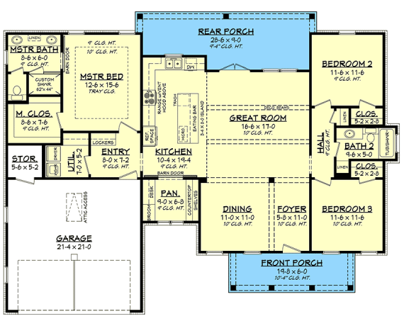 Modern Farmhouse Plan with Open Concept Living