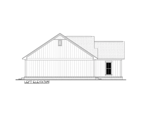 Contemporary Farmhouse Plan with Private Master Suite