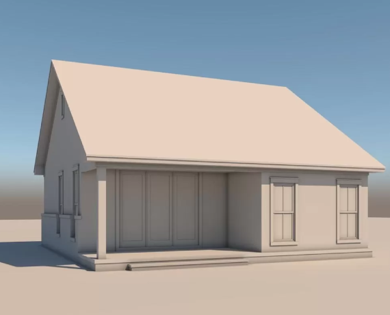 Bed Traditional Cottage with Front and Rear Porches