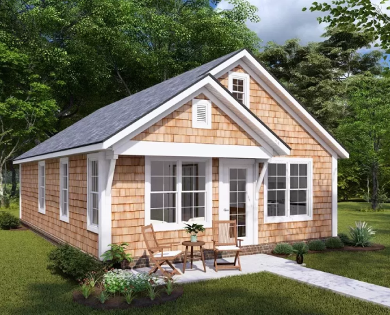 Bed ADU Cottage House Plan with Rental Property Potential