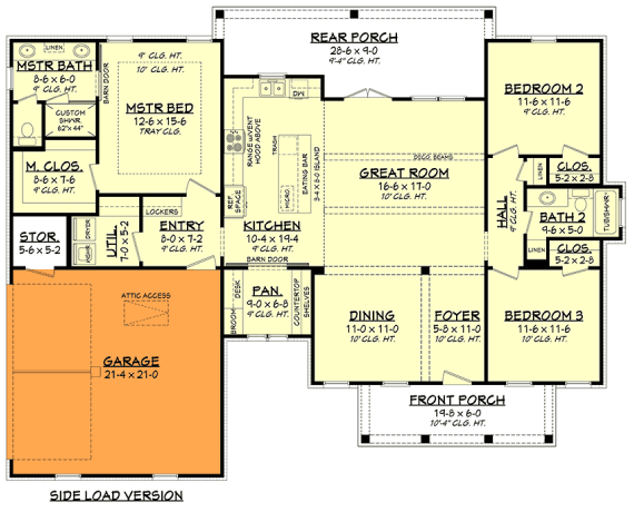 Modern Farmhouse Plan with Open Concept Living