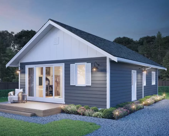 Economical 3-Bed New American Cottage with Large Deck