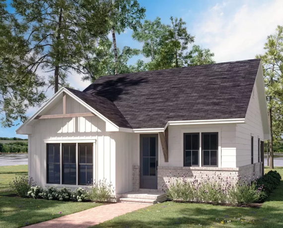 Bed Traditional Cottage with Front and Rear Porches
